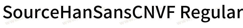 SourceHanSansCNVF Regular字体转换